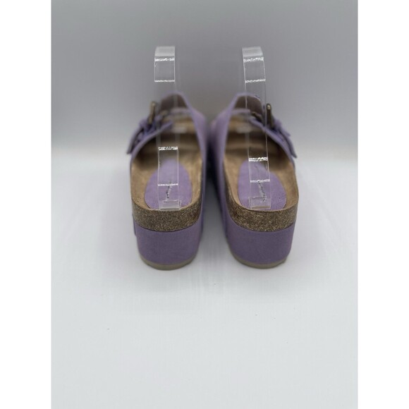 Intentionally Blank Suede Platform Sandals Women Lavendar Retro Boho Size 40 New - Picture 3 of 7